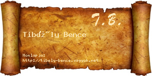 Tibély Bence névjegykártya
