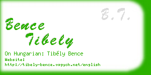 bence tibely business card